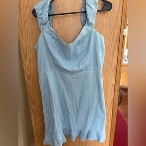 Old Navy Light Blue Denim Sundress with Smocked Back